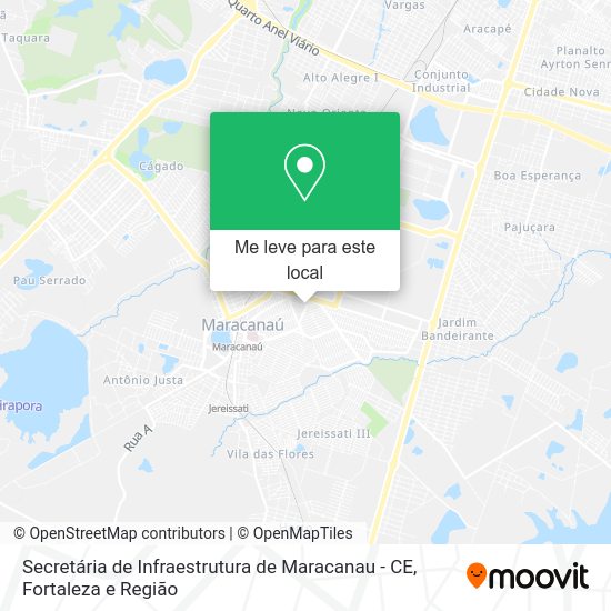 Secretária de Infraestrutura de Maracanau - CE mapa