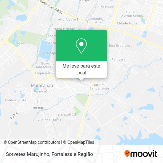 Sorvetes Marujinho mapa