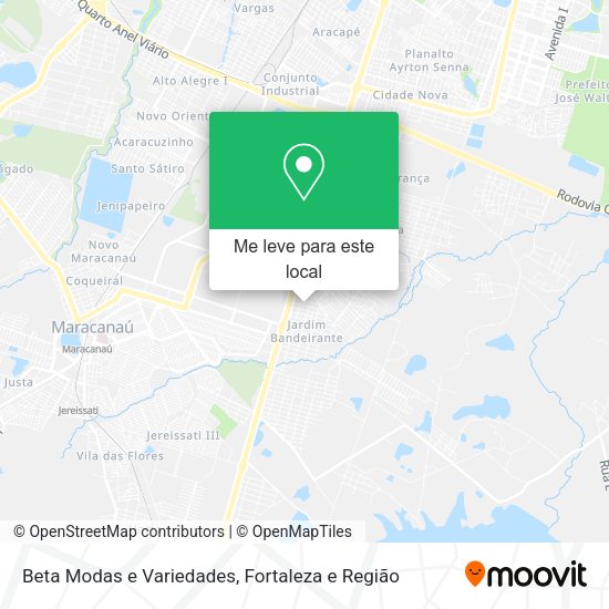 Beta Modas e Variedades mapa