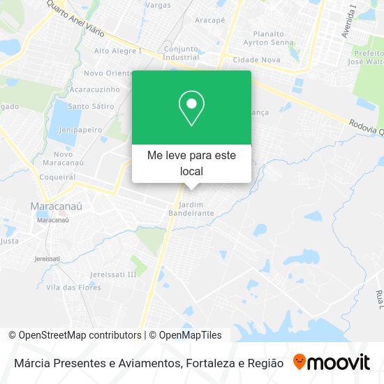 Márcia Presentes e Aviamentos mapa