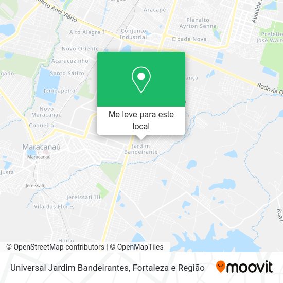 Universal Jardim Bandeirantes mapa