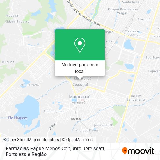 Farmácias Pague Menos Conjunto Jereissati mapa