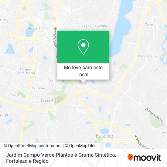 Jardim Campo Verde Plantas e Grama Sintética mapa