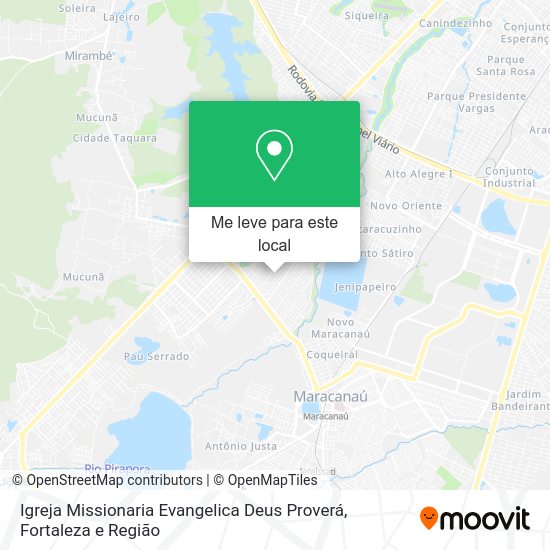 Igreja Missionaria Evangelica Deus Proverá mapa