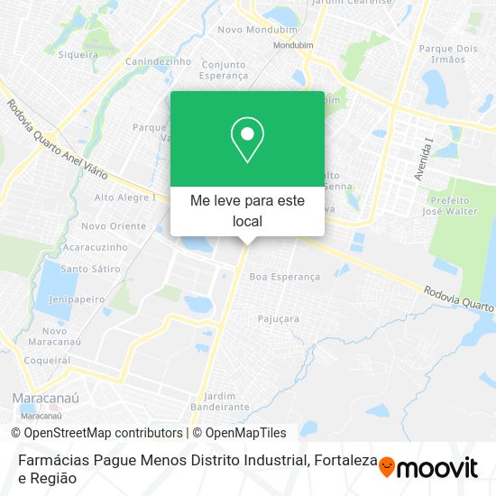 Farmácias Pague Menos Distrito Industrial mapa