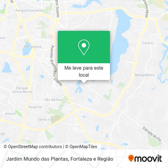Jardim Mundo das Plantas mapa