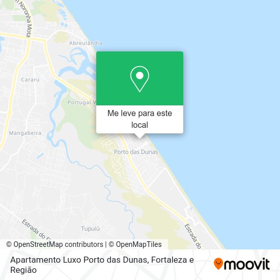 Apartamento Luxo Porto das Dunas mapa