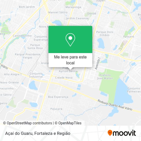 Açaí do Guaru mapa