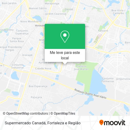 Supermercado Canadá mapa