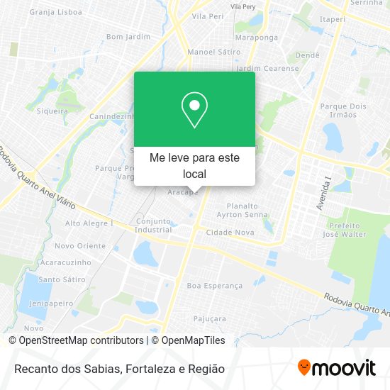 Recanto dos Sabias mapa