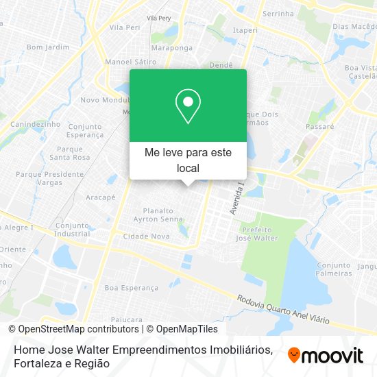 Home Jose Walter Empreendimentos Imobiliários mapa