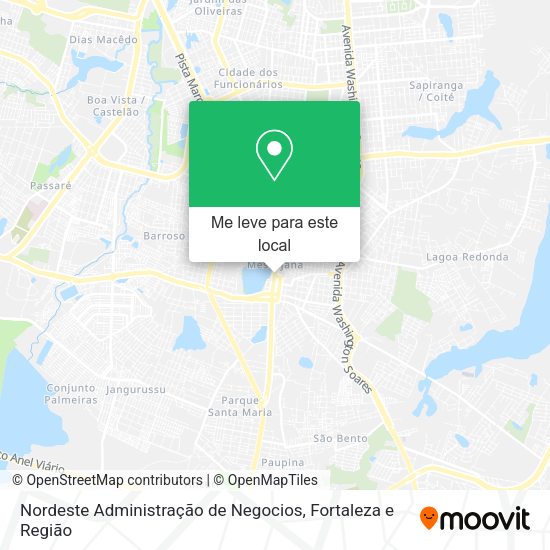 Nordeste Administração de Negocios mapa