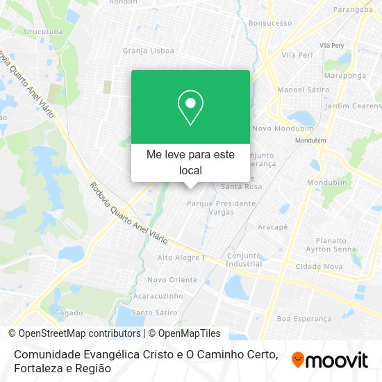 Comunidade Evangélica Cristo e O Caminho Certo mapa