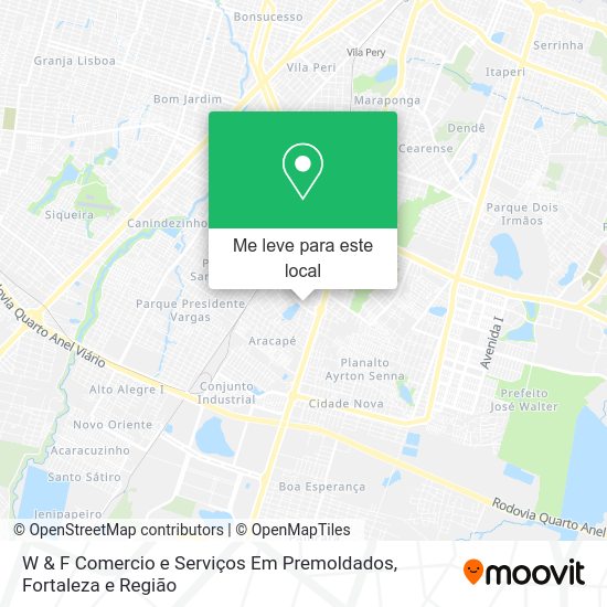 W & F Comercio e Serviços Em Premoldados mapa