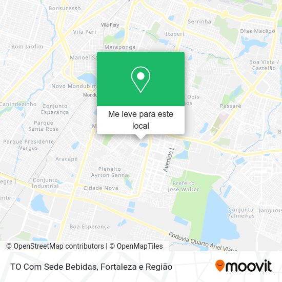 TO Com Sede Bebidas mapa