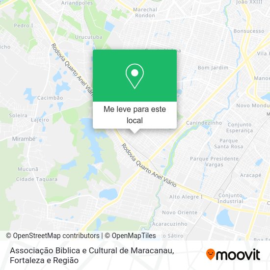 Associação Biblica e Cultural de Maracanau mapa