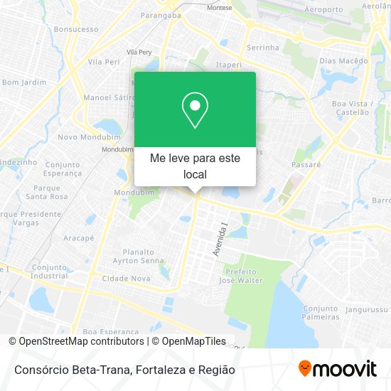 Consórcio Beta-Trana mapa