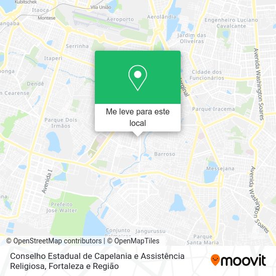 Conselho Estadual de Capelania e Assistência Religiosa mapa