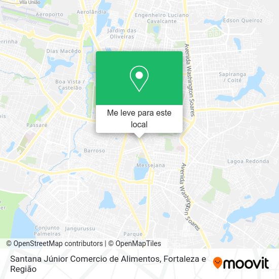 Santana Júnior Comercio de Alimentos mapa