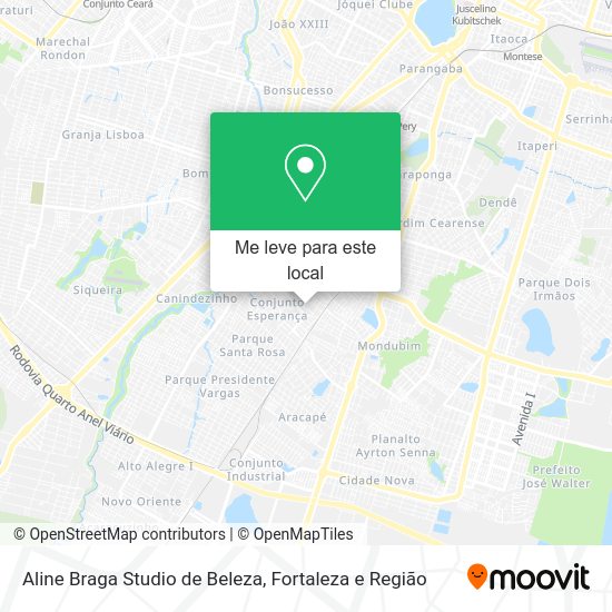 Aline Braga Studio de Beleza mapa