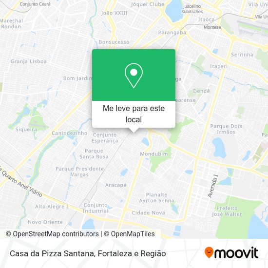 Casa da Pizza Santana mapa