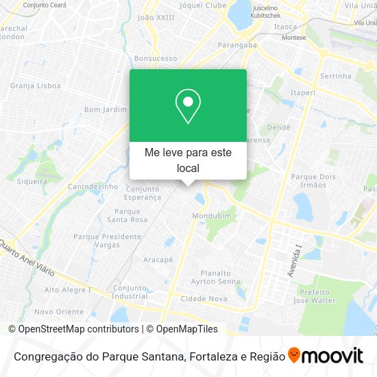 Congregação do Parque Santana mapa
