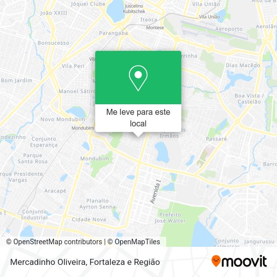 Mercadinho Oliveira mapa