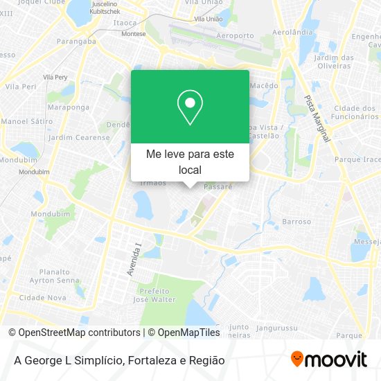 A George L Simplício mapa