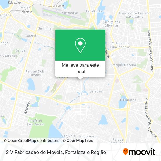 S V Fabricacao de Móveis mapa