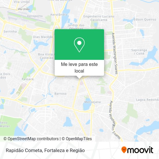 Rapidão Cometa mapa