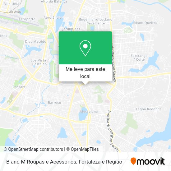 B and M Roupas e Acessórios mapa