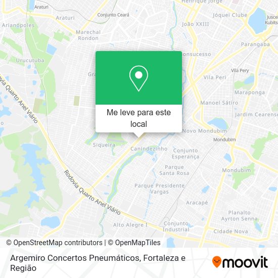Argemiro Concertos Pneumáticos mapa