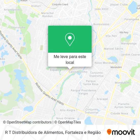 R T Distribuidora de Alimentos mapa