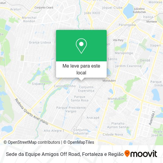 Sede da Equipe Amigos Off Road mapa