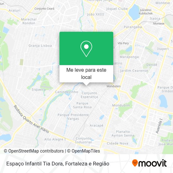 Espaço Infantil Tia Dora mapa
