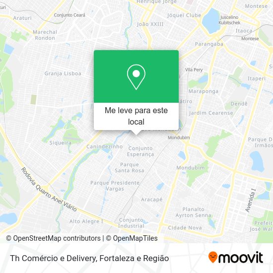 Th Comércio e Delivery mapa