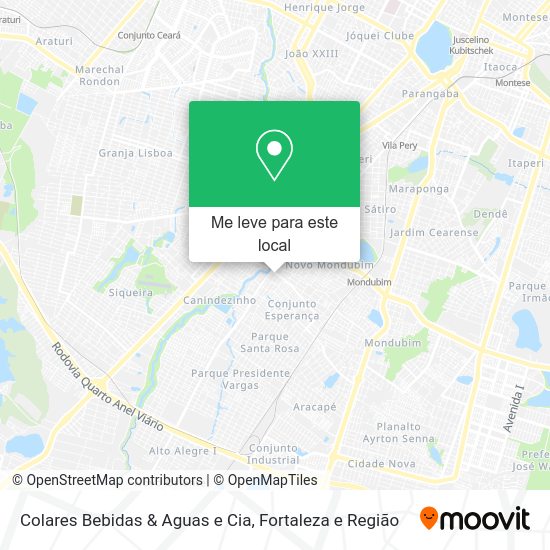Colares Bebidas & Aguas e Cia mapa