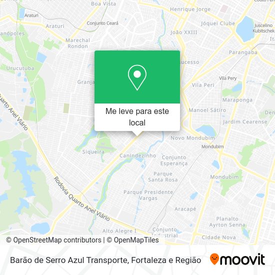 Barão de Serro Azul Transporte mapa
