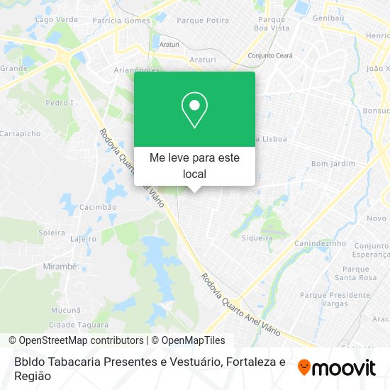 Bbldo Tabacaria Presentes e Vestuário mapa