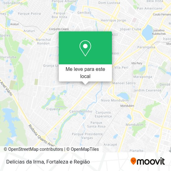 Delícias da Irma mapa