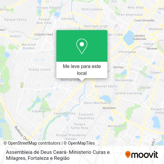 Assembleia de Deus Ceará- Ministerio Curas e Milagres mapa