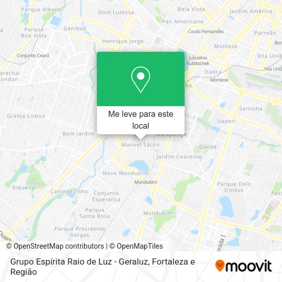 Grupo Espírita Raio de Luz - Geraluz mapa