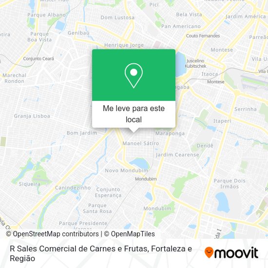 R Sales Comercial de Carnes e Frutas mapa
