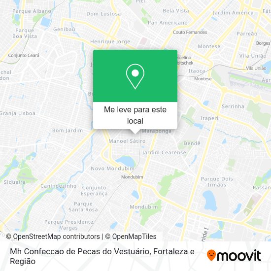 Mh Confeccao de Pecas do Vestuário mapa