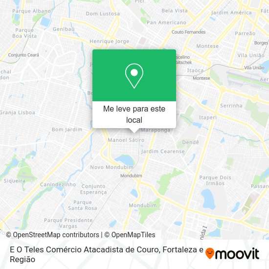 E O Teles Comércio Atacadista de Couro mapa
