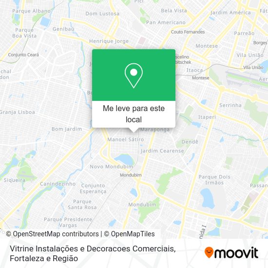 Vitrine Instalações e Decoracoes Comerciais mapa