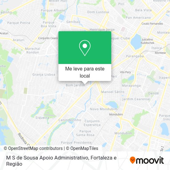 M S de Sousa Apoio Administrativo mapa