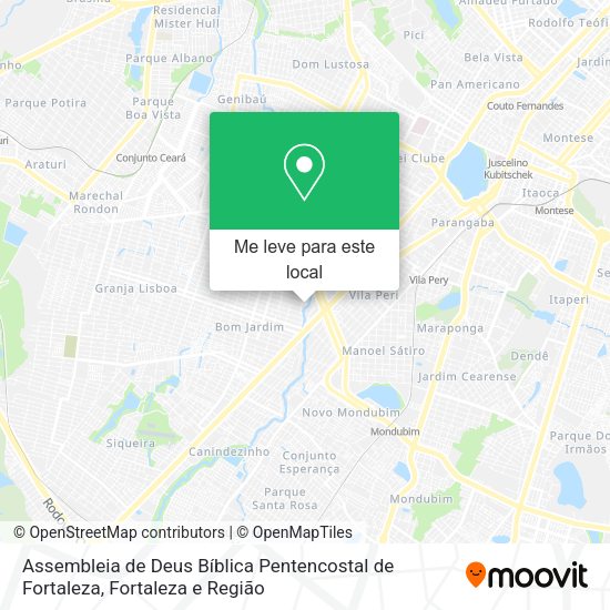 Assembleia de Deus Bíblica Pentencostal de Fortaleza mapa