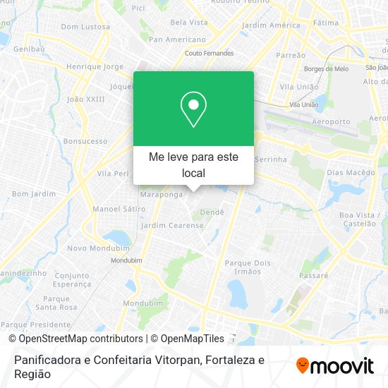 Panificadora e Confeitaria Vitorpan mapa