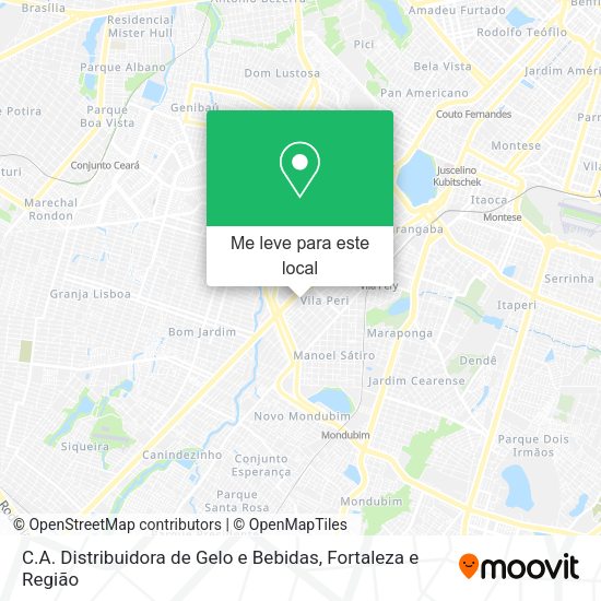 C.A. Distribuidora de Gelo e Bebidas mapa